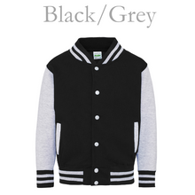 Load image into Gallery viewer, Varsity Jacket Black/Grey