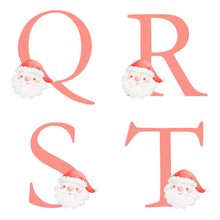 Load image into Gallery viewer, Alphabet Christmas Mug - Red Santa Face Red Letter