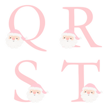 Load image into Gallery viewer, Alphabet Christmas Mug - Pink Santa Face Pink Letter