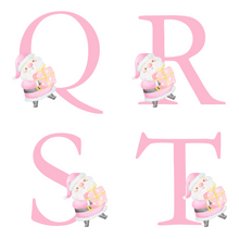 Load image into Gallery viewer, Alphabet Christmas Mug - Pink Santa Pink Letter