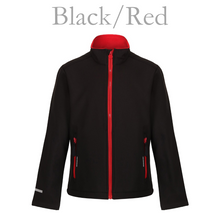 Load image into Gallery viewer, Young Rider Soft Shell Jacket - Black/Red