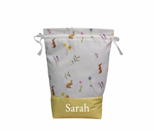 Load image into Gallery viewer, Yellow Easter Drawstring Pouch