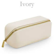 Load image into Gallery viewer, Flat Lay Make Up Bag - Ivory Small