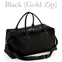 Load image into Gallery viewer, Weekend Bag - Black (Gold Zip)