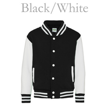 Load image into Gallery viewer, Varsity Jacket Black/White