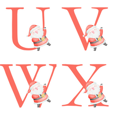 Load image into Gallery viewer, Alphabet Christmas Mug - Red Santa Red Letter