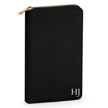 Load image into Gallery viewer, Travel Jewellery Case - Black (Gold Zip)