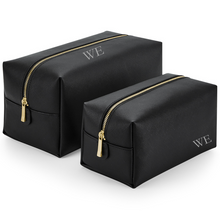 Load image into Gallery viewer, Wash Bag - Black (Gold Zip)