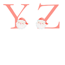 Load image into Gallery viewer, Alphabet Christmas Mug - Red Santa Face Red Letter