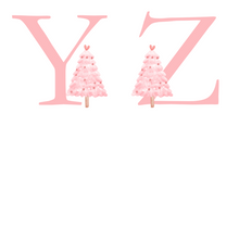 Load image into Gallery viewer, Alphabet Christmas Mug - Pink Tree Pink Letter