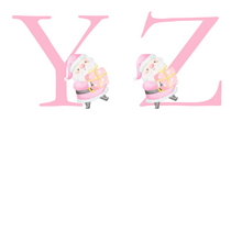 Load image into Gallery viewer, Alphabet Christmas Mug - Pink Santa Pink Letter