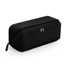 Load image into Gallery viewer, Flat Lay Make Up Bag - Black (Black Zip) Small