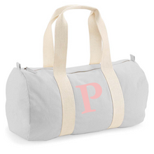 Load image into Gallery viewer, Barrel Bag Grey Initial