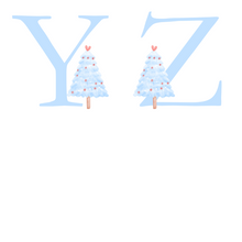 Load image into Gallery viewer, Alphabet Christmas Mug - Blue Tree Blue Letter