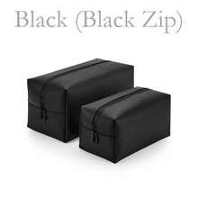 Load image into Gallery viewer, Wash Bag - Black (Black Zip)