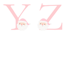 Load image into Gallery viewer, Alphabet Christmas Mug - Pink Santa Face Pink Letter