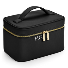 Load image into Gallery viewer, Vanity Case - Black (Gold Zip)