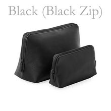 Load image into Gallery viewer, Make Up Bag - Black (Black Zip)