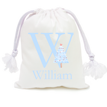 Load image into Gallery viewer, Alphabet Christmas Sack - Blue Tree Blue Letter