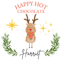 Load image into Gallery viewer, Happy Hot Chocolate Christmas Mug - Reindeer (Front)