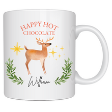 Load image into Gallery viewer, Happy Hot Chocolate Christmas Mug - Reindeer