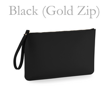 Load image into Gallery viewer, Clutch Bag - Black (Gold Zip)
