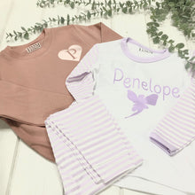 Load image into Gallery viewer, Children’s Personalised Striped Pyjamas
