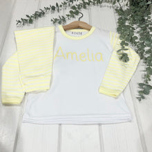 Load image into Gallery viewer, Children’s Personalised Striped Pyjamas