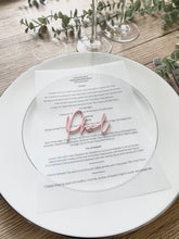 Load image into Gallery viewer, Acrylic Name Place Settings