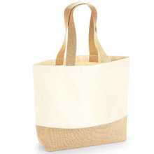 Load image into Gallery viewer, Jute and Canvas Bag - Medium