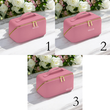 Load image into Gallery viewer, Name Lay Flat Make Up & Accessories Bag Large
