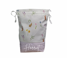 Load image into Gallery viewer, Purple Easter Drawstring Pouch