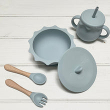Load image into Gallery viewer, Blue Silicone Weaning Set