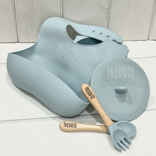 Load image into Gallery viewer, Blue Silicone Weaning Set