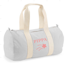 Load image into Gallery viewer, Barrel Bag Grey Name & Picture