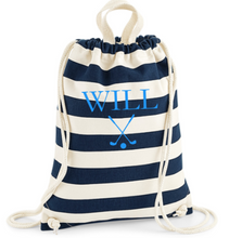 Load image into Gallery viewer, Gymsac Navy Stripe Name & Picture