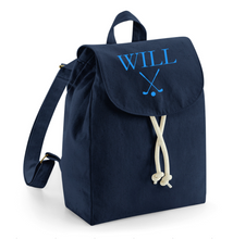 Load image into Gallery viewer, Backpack Navy Name & Picture