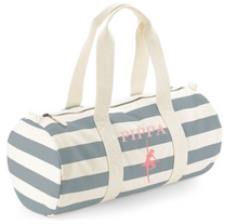 Load image into Gallery viewer, Dance Barrel Bag Grey Stripe