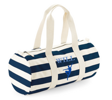 Load image into Gallery viewer, Dance Barrel Bag Navy Stripe