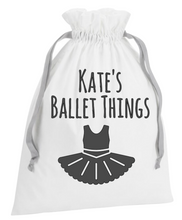 Load image into Gallery viewer, Personalised Ballet Things Drawstring Bag