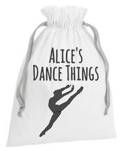 Load image into Gallery viewer, Personalised Dance Things Drawstring Bag