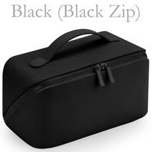 Load image into Gallery viewer, Flat Lay Make Up Bag - Black (Black Zip) Large
