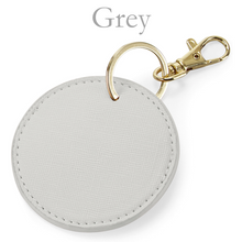 Load image into Gallery viewer, Round Keyring Initials - Grey
