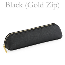 Load image into Gallery viewer, Small Accessories Case - Black (Gold Zip)
