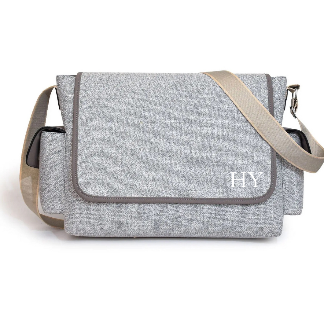 Baby Changing Bag Grey Initial