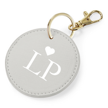 Load image into Gallery viewer, Round Keyring Initials - Grey
