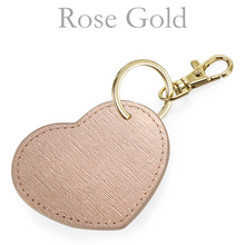 Load image into Gallery viewer, Heart Keyring Initials - Rose Gold
