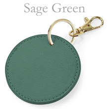 Load image into Gallery viewer, Round Keyring Initials - Sage Green
