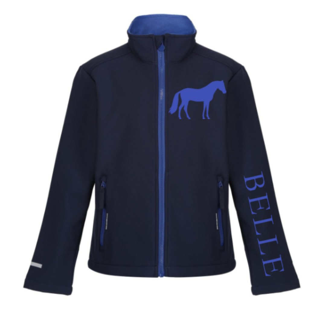 Young Rider Soft Shell Jacket - Navy/Blue