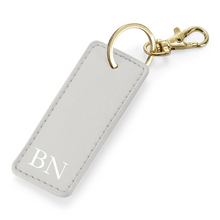 Load image into Gallery viewer, Rectangle Keyring Initials - Grey
